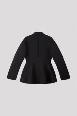 画像2: CFCL MILAN COLLARLESS FLARE JACKET(BLACK) (2)