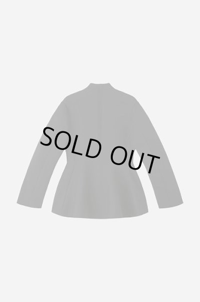 画像2: CFCL MILAN COLLARLESS FLARE JACKET(BLACK) (2)