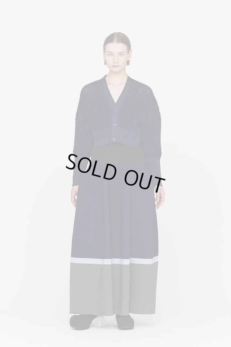 画像2: CFCL LATTICE CROPPED CARDIGAN(NAVY) (2)