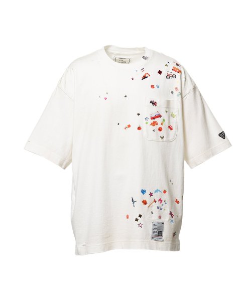 画像1: Maison MIHARA YASUHIRO Kids Sticker Printed T-shirt (1)