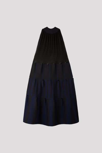 画像2: CFCL TERRACED LUCENT SLEEVELESS DRESS(BLACK) (2)