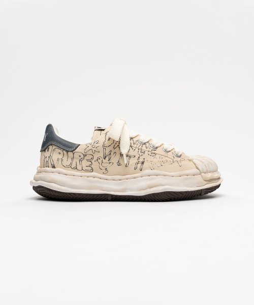 画像1: maison MIHARA YASUHIRO "BLAKEY" OG Sole Graffiti Printed Canvas Low_top Sneaker(A16FW730) (1)