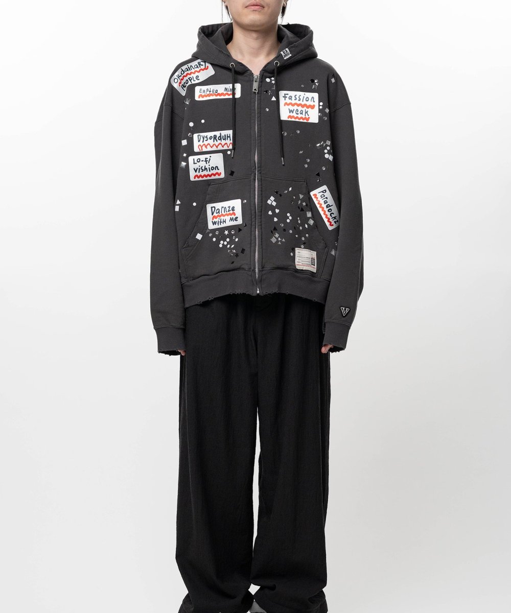 画像5: Maison MIHARA YASUHIRO Embellished Sticker Zip-Up Hoodie (5)