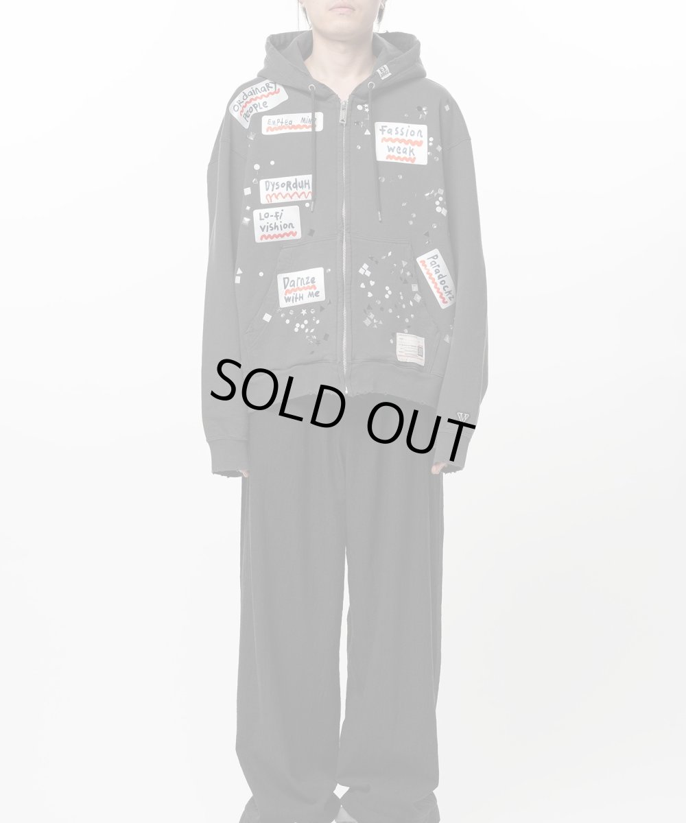 画像5: Maison MIHARA YASUHIRO Embellished Sticker Zip-Up Hoodie (5)