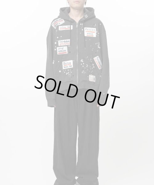 画像3: Maison MIHARA YASUHIRO Embellished Sticker Zip-Up Hoodie (3)