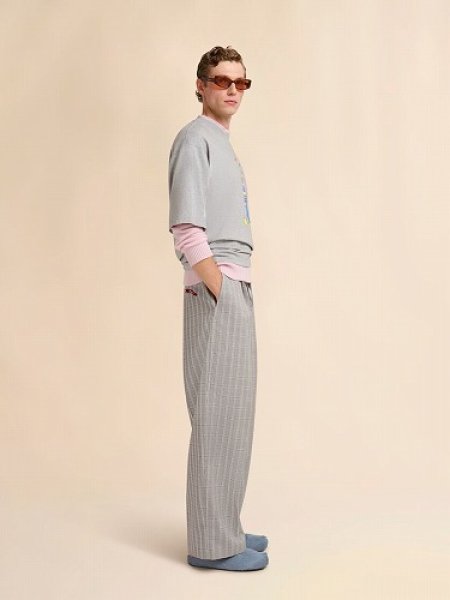 画像5: MARNI Marni Animal Alphabet "I"プリント グレー コットンTシャツ (5)