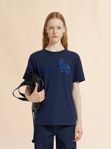 画像2: MARNI Animal Alphabetロゴ Tシャツ (2)