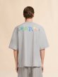 画像3: MARNI Marni Animal Alphabet "I"プリント グレー コットンTシャツ (3)