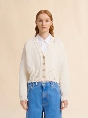 画像2: MARNI ブラック コットン製クロップドカーディガン (ボクシーフィット) (2)