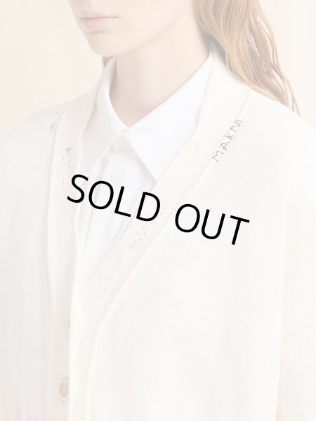 画像4: MARNI ブラック コットン製クロップドカーディガン (ボクシーフィット) (4)