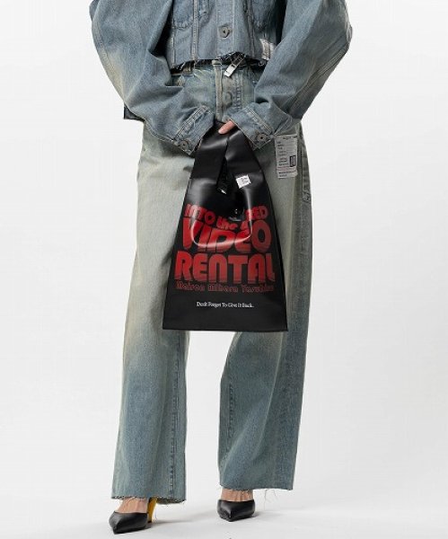 画像4: Maison MIHARA YASUHIRO Video Rental Print Leather Shopping Bag (4)