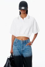 画像3: alexanderwang クロップド シンチ コットンポロ (3)