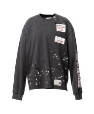 画像1: Maison MIHARA YASUHIRO Embellished Sticker Long Sleeve T-shirt (1)