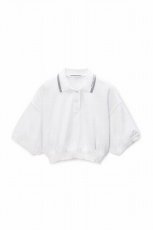 画像1: alexanderwang クロップド シンチ コットンポロ (1)