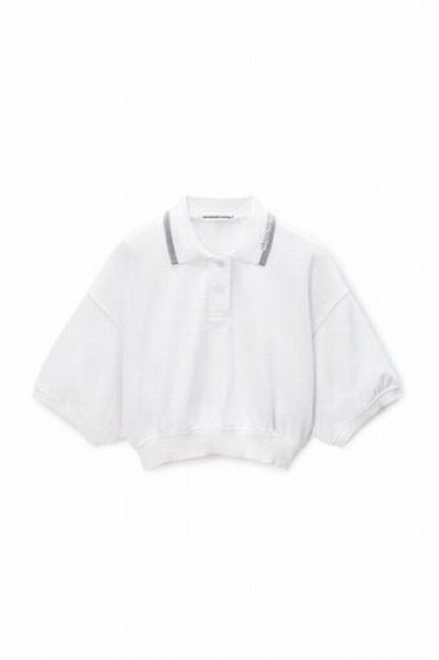 画像1: alexanderwang クロップド シンチ コットンポロ (1)