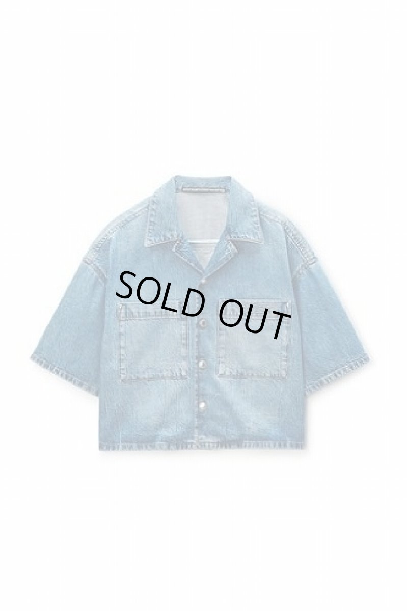 画像1: alexanderwang クロップド デニムシャツ (1)