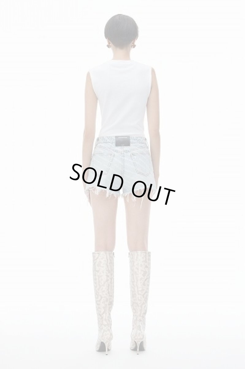 画像6: alexanderwang エイジドグレーデニム バイトロゴ ショーツ (6)