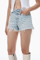 画像3: alexanderwang エイジドグレーデニム バイトロゴ ショーツ (3)