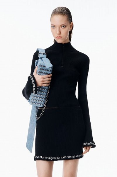 画像3: alexanderwang ロングスリーブ ラッフルヘム タートルネック (3)