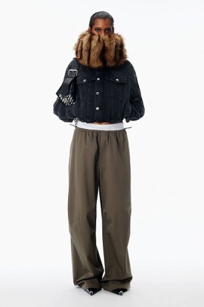 画像1: alexanderwang アレキサンダーワン ミッドライズ トラックパンツ (1)