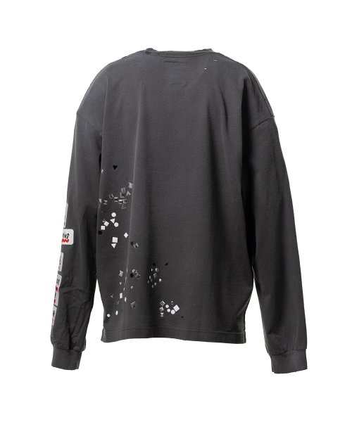 画像2: Maison MIHARA YASUHIRO Embellished Sticker Long Sleeve T-shirt (2)