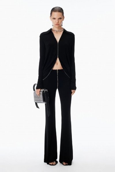 画像4: alexanderwang クレープジャージー ドレープ バックジップシャツ (4)