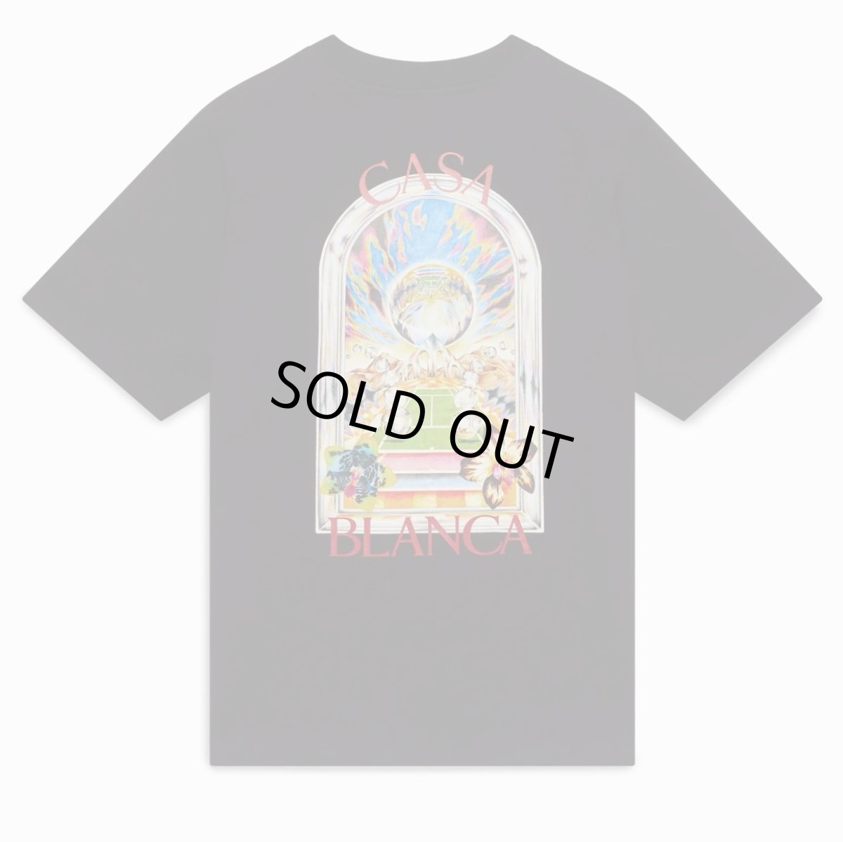 画像2: CASABLANCA White Tennis Landscape Short Sleeve T‑Shirt (2)