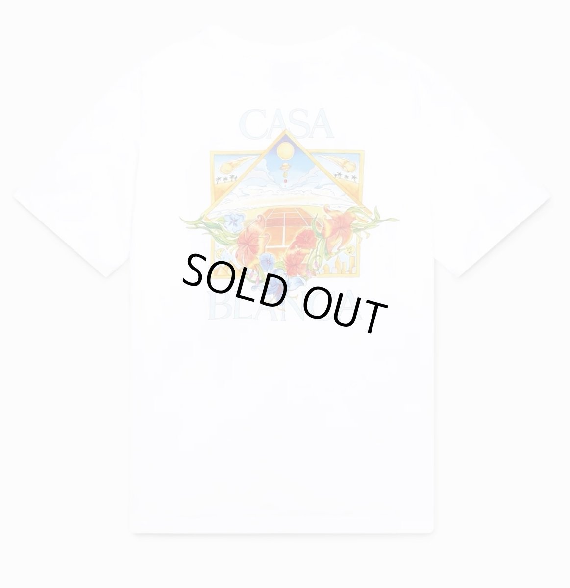 画像1: CASABLANCA FLOWER COURT ICON CLASSIC T-SHIRT (1)