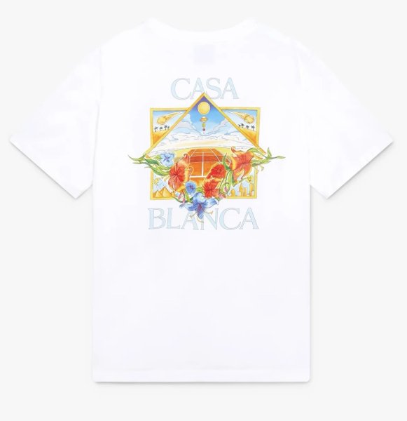 画像1: CASABLANCA FLOWER COURT ICON CLASSIC T-SHIRT (1)