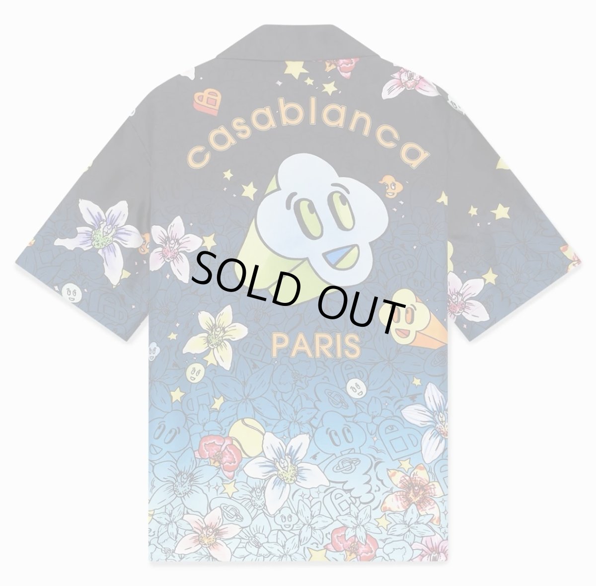 画像1: CASABLANCA Collage D'Icones Graphiques Short Sleeve Silk Shirt (1)