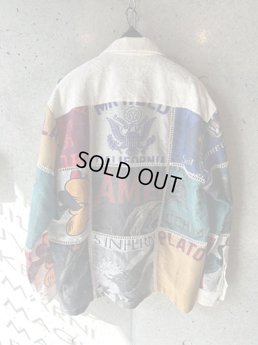 画像2: KHOKI コッキ Patchworked Silk Shirt (2)