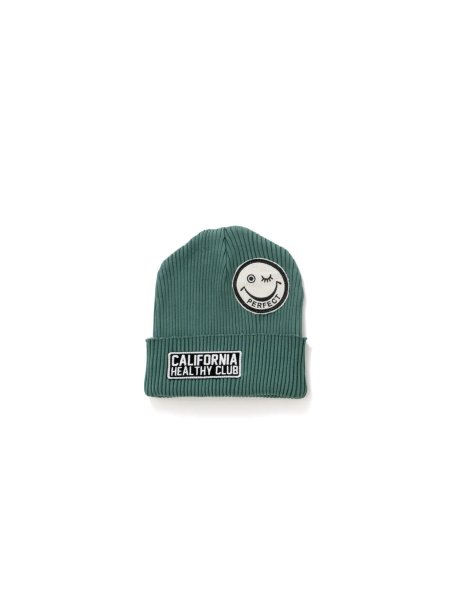 画像1: 【Perfect ribs®︎×A LOVE MOVEMENT】PATCH Rib Beanie Cap / Fade Green(パッチ ビーニー キャップ/フェードグリーン) (1)