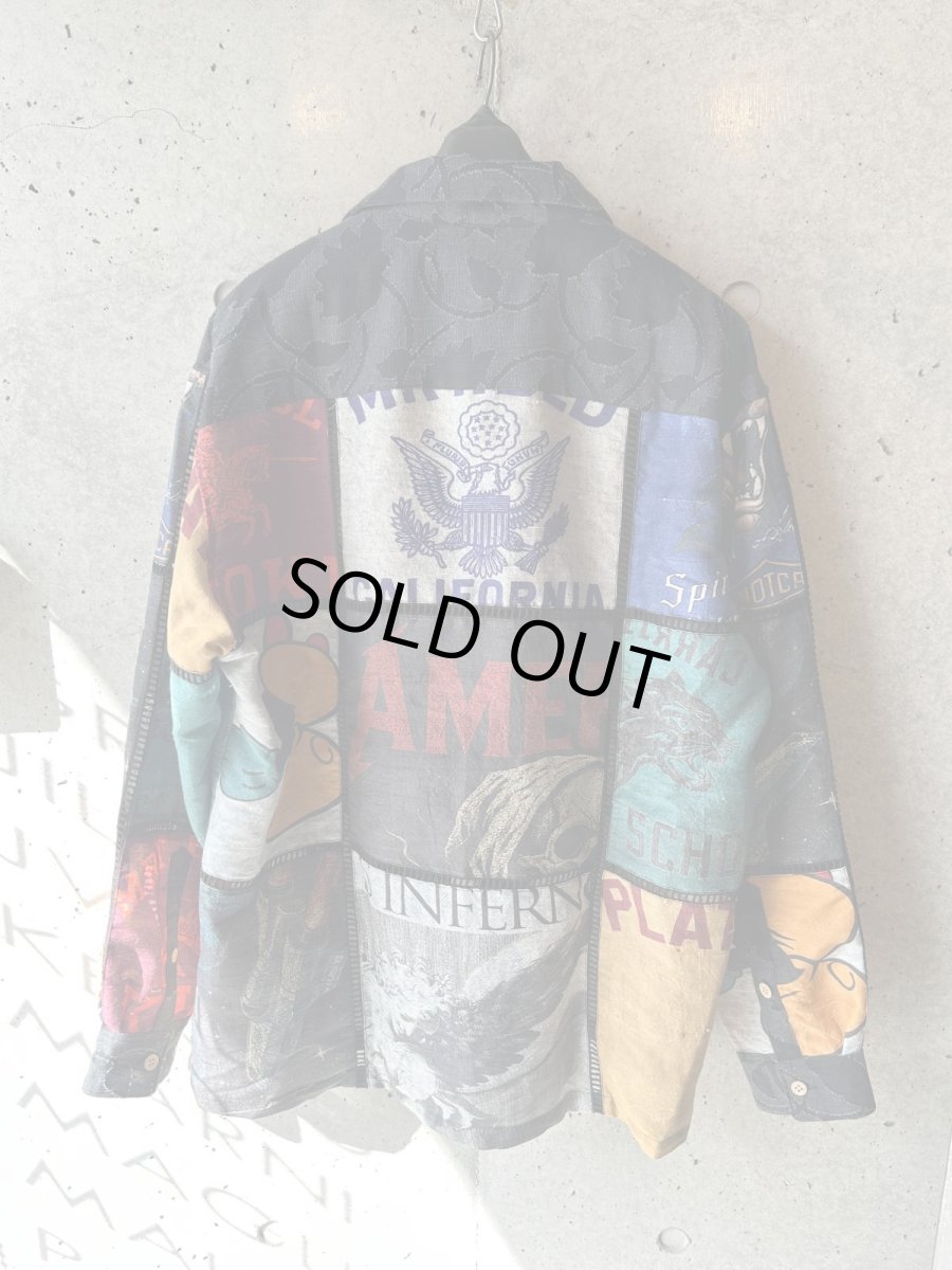 画像2: KHOKI コッキ Patchworked Silk Shirt (2)