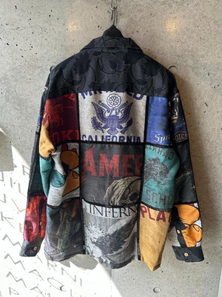 画像2: KHOKI コッキ Patchworked Silk Shirt (2)