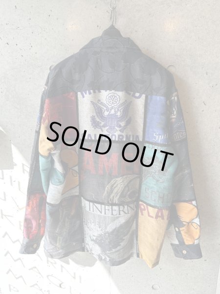 画像2: KHOKI コッキ Patchworked Silk Shirt (2)