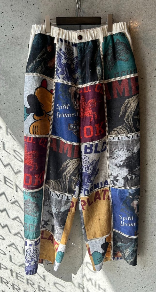 画像1: KHOKI コッキ Patchworked Silk Pants (1)