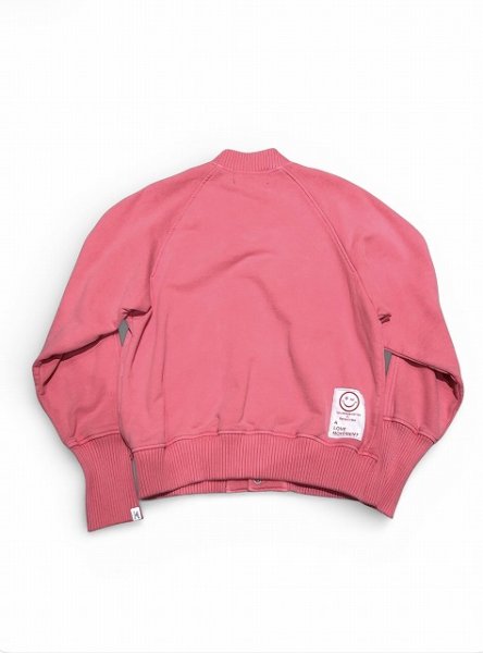画像2: 【Perfect ribs®︎×A LOVE MOVEMENT】"CALIFORNIA HEALTHY CLUB" Award jacket / Fade Red (2)