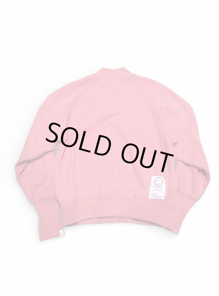 画像2: 【Perfect ribs®︎×A LOVE MOVEMENT】"CALIFORNIA HEALTHY CLUB" Award jacket / Fade Red (2)