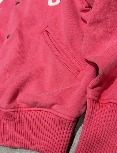 画像4: 【Perfect ribs®︎×A LOVE MOVEMENT】"CALIFORNIA HEALTHY CLUB" Award jacket / Fade Red (4)