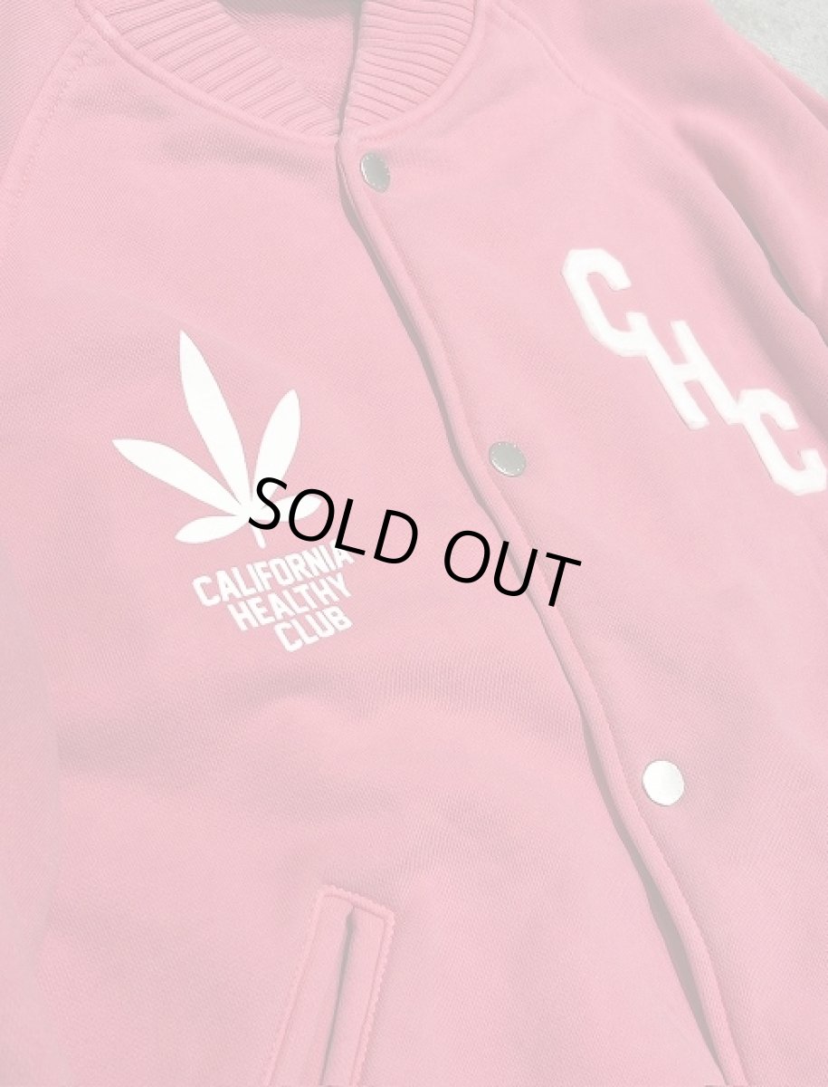 画像3: 【Perfect ribs®︎×A LOVE MOVEMENT】"CALIFORNIA HEALTHY CLUB" Award jacket / Fade Red (3)