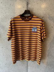 画像1: KHOKI コッキ  Hand-Embroidered Stripe T-Shirt (1)