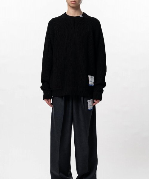画像3: in・stru(men-tal). MIHARA YASUHIRO /Cotton High Density Knit Sweater Black (3)
