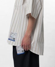 画像4: in・stru(men-tal). MIHARA YASUHIRO / Cotton High Density Stripe Short-sleeve Shirt WHITE (4)