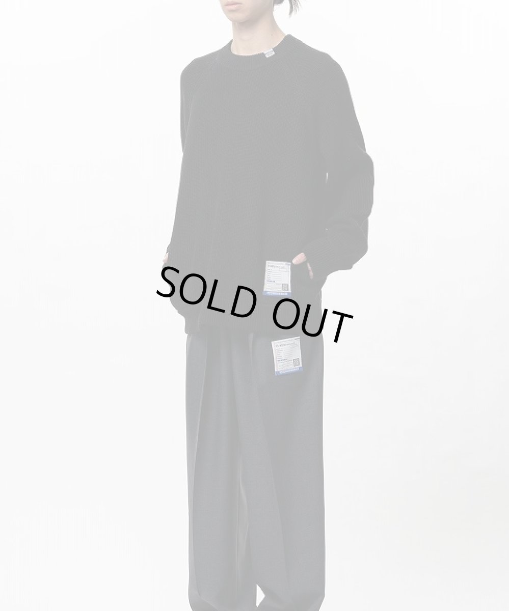 画像4: in・stru(men-tal). MIHARA YASUHIRO /Cotton High Density Knit Sweater Black (4)