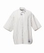 画像1: in・stru(men-tal). MIHARA YASUHIRO / Cotton High Density Stripe Short-sleeve Shirt WHITE (1)