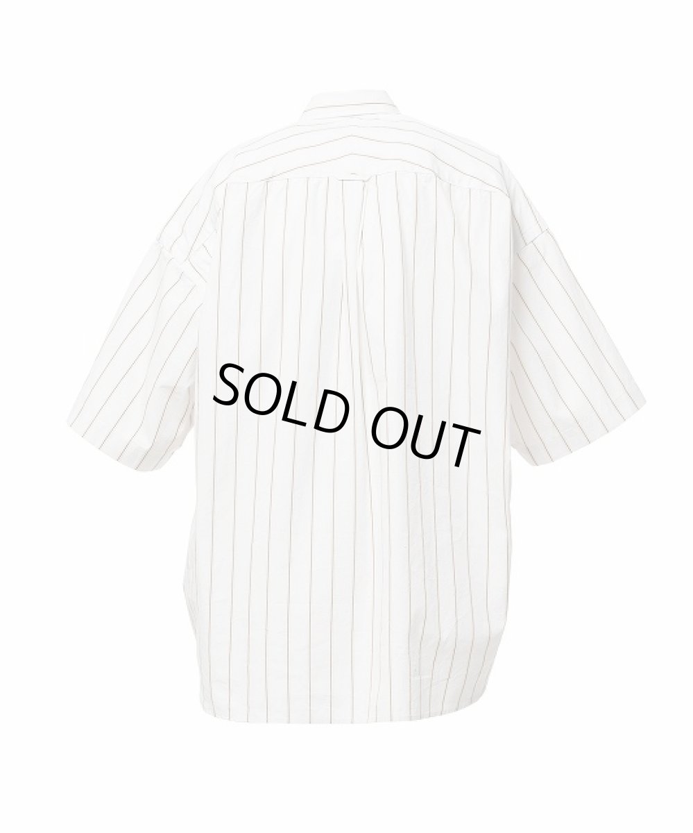 画像2: in・stru(men-tal). MIHARA YASUHIRO / Cotton High Density Stripe Short-sleeve Shirt WHITE (2)