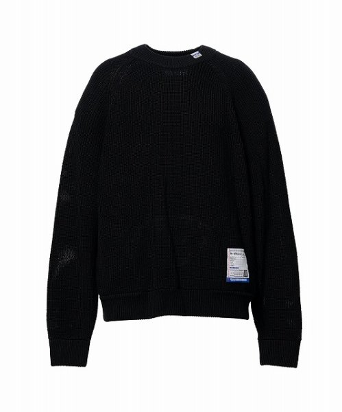 画像1: in・stru(men-tal). MIHARA YASUHIRO /Cotton High Density Knit Sweater Black (1)