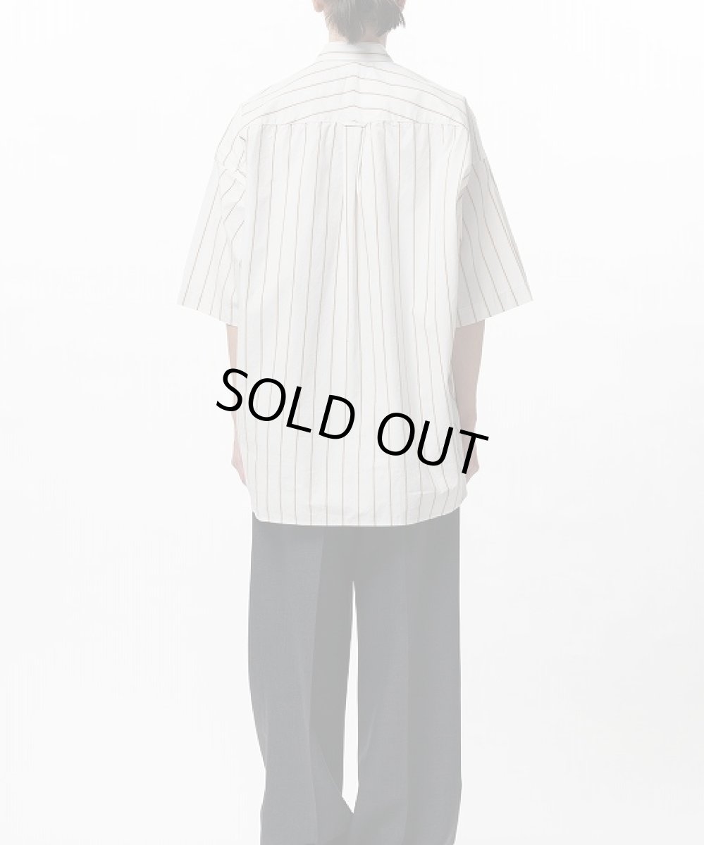 画像5: in・stru(men-tal). MIHARA YASUHIRO / Cotton High Density Stripe Short-sleeve Shirt WHITE (5)