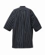 画像2: in・stru(men-tal). MIHARA YASUHIRO / Cotton High Density Stripe Short-sleeve Shirt BLACK (2)