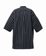 画像2: in・stru(men-tal). MIHARA YASUHIRO / Cotton High Density Stripe Short-sleeve Shirt BLACK (2)